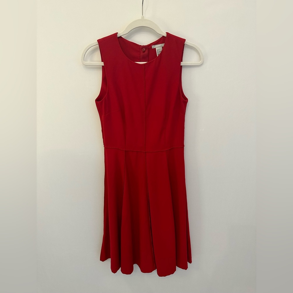 H&M Red Midi Dress Size 6/2